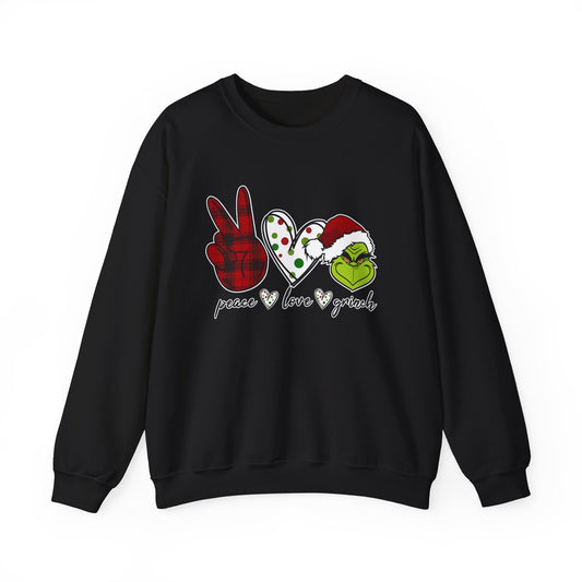 Peace Love Friends Christmas Sweatshirt, Cozy Holiday Crewneck, Unisex Christmas Gift, Festive Sweatshirt, Winter Apparel