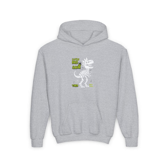 Kids Dinosaur Hoodie - 'Little Bro-saur' Graphic Sweatshirt