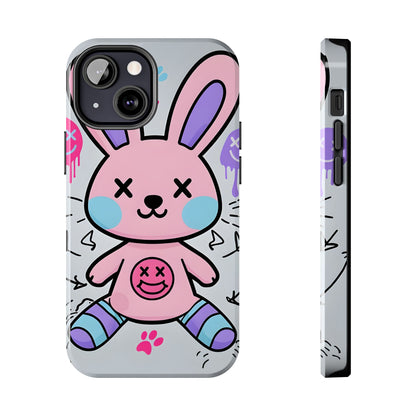 Cute Bunny Tough Phone Case - Durable Cartoon Protection