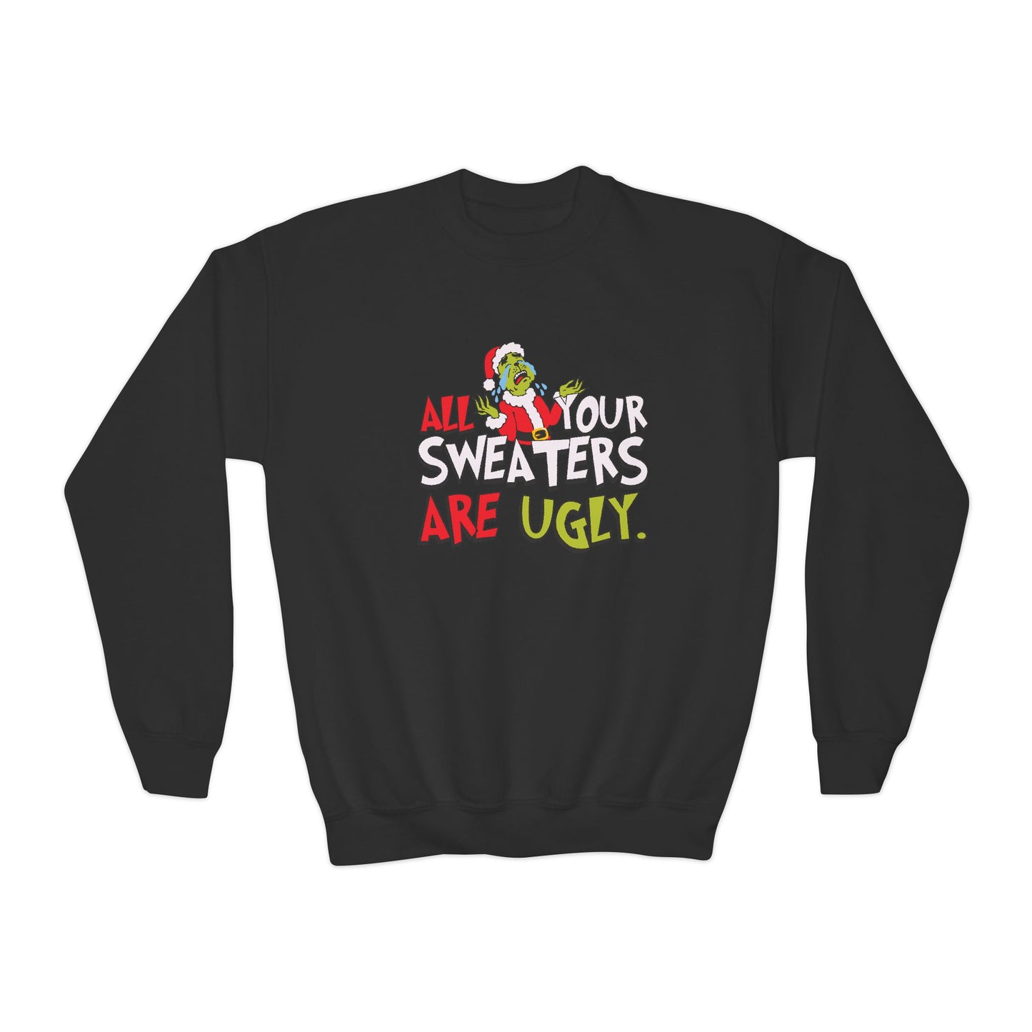 Youth Crewneck Sweatshirt - 'All Your Sweaters Are Ugly' - Funny Holiday Gift, Christmas Sweatshirt, Ugly Sweater Party, Youth [...]