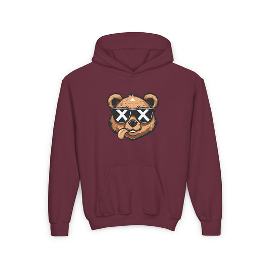 Youth Cool Bear Hoodie – Trendy and Fun Design for Kids