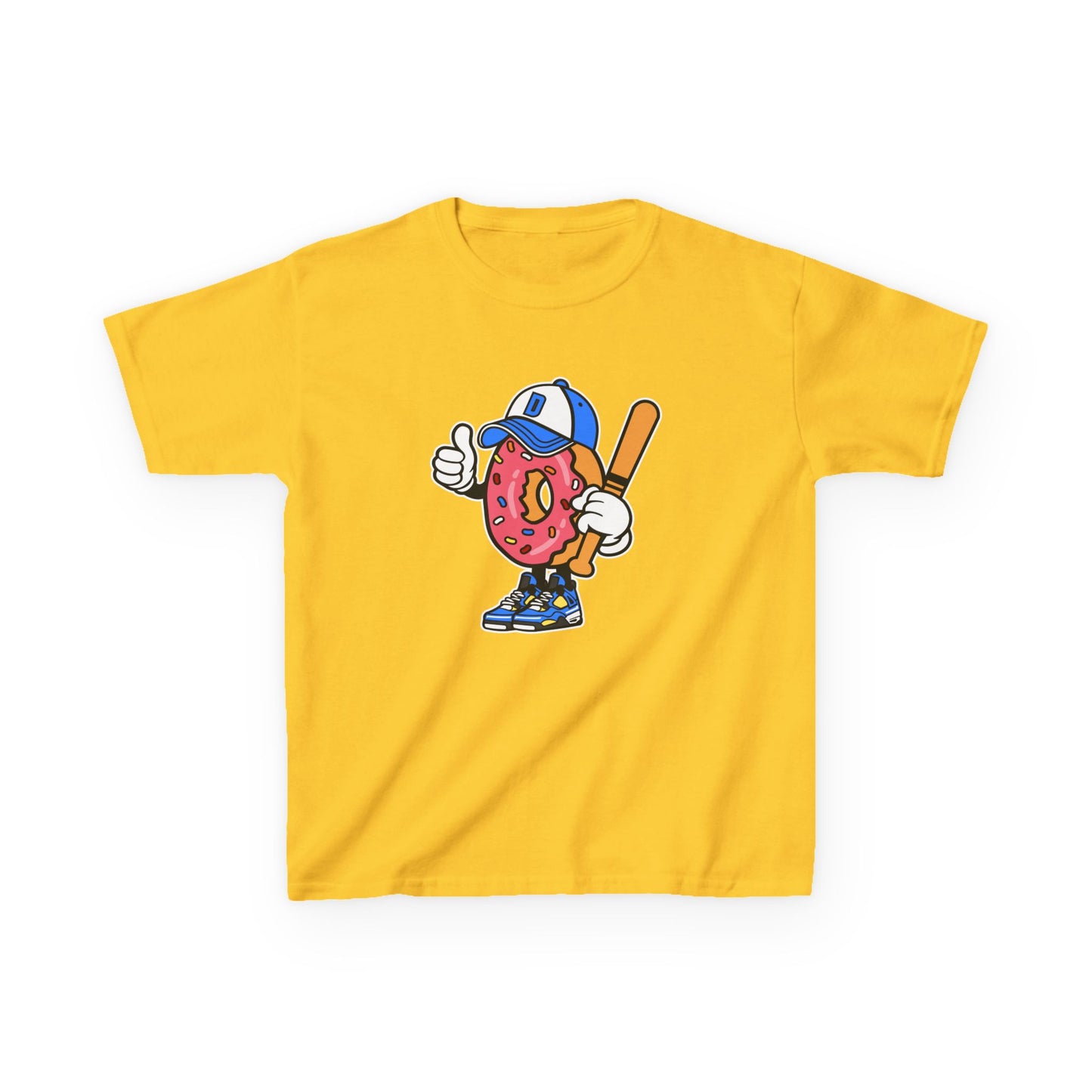 Playful Donut Kids Tee - Fun Graphic T-Shirt for Young Baseball Fans