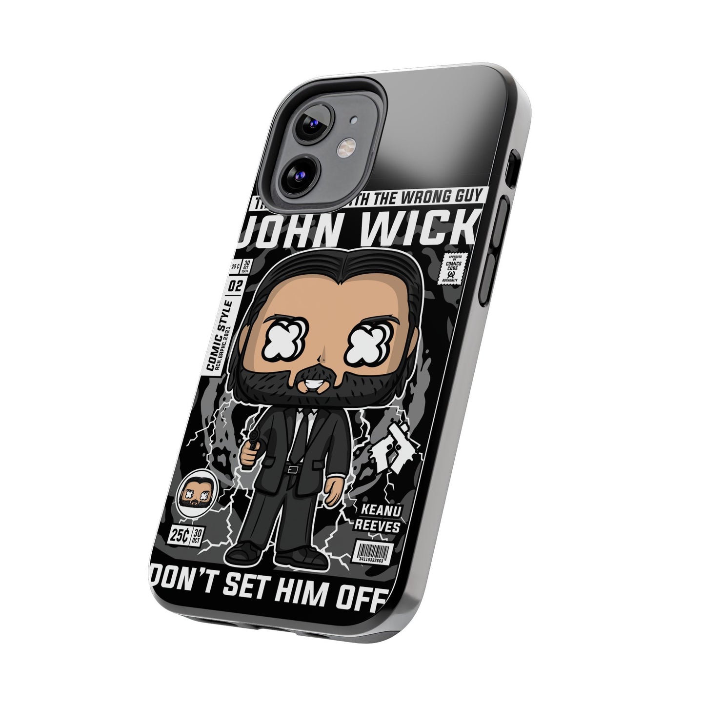 John Wick Tough Phone Case - Don't Set Him Off - Perfect for Action Movie Fans