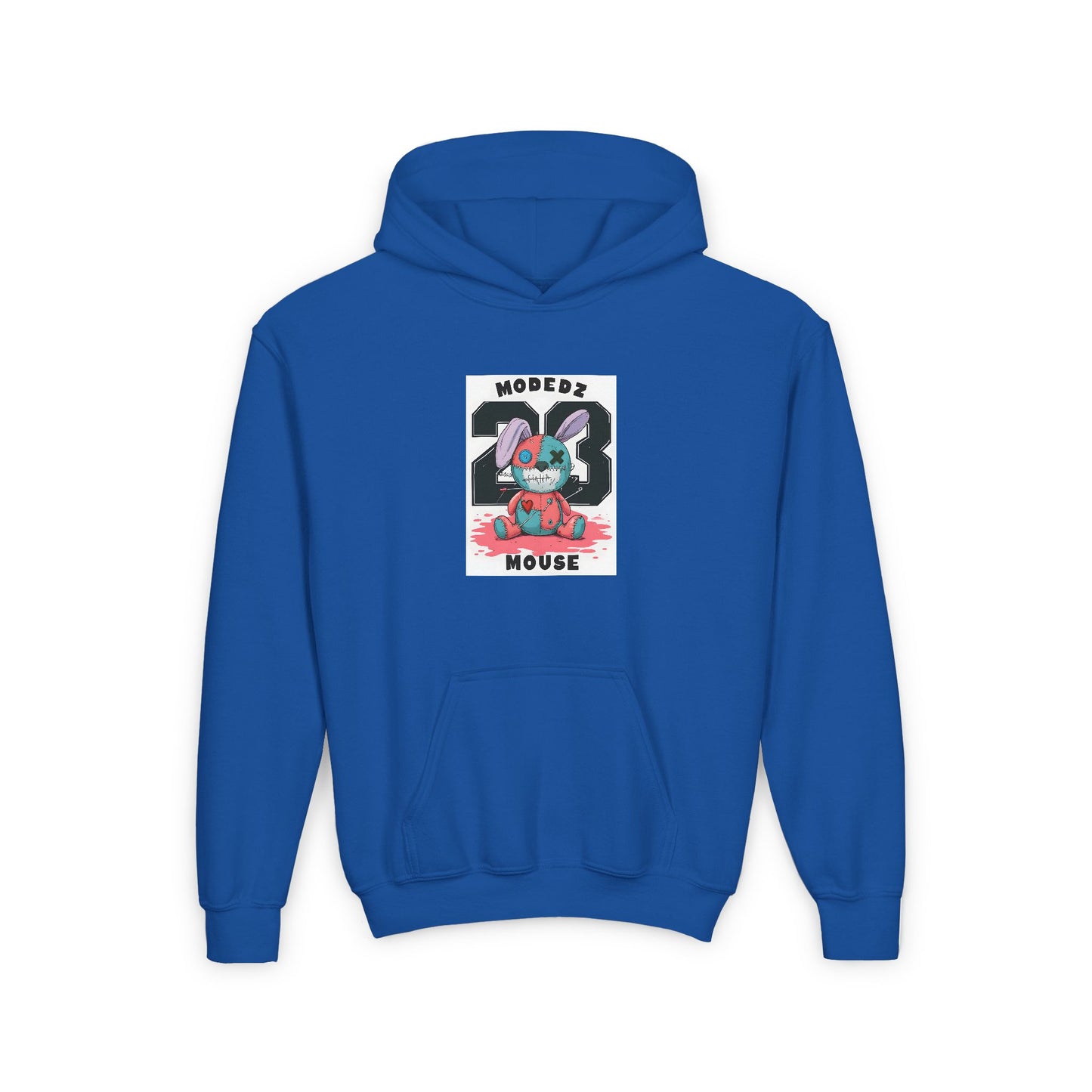Cool Cartoon Bunny Youth Hoodie - Perfect for Fun Days and Celebrations
