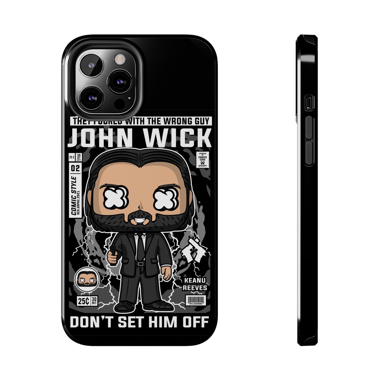 John Wick Tough Phone Case - Don't Set Him Off - Perfect for Action Movie Fans