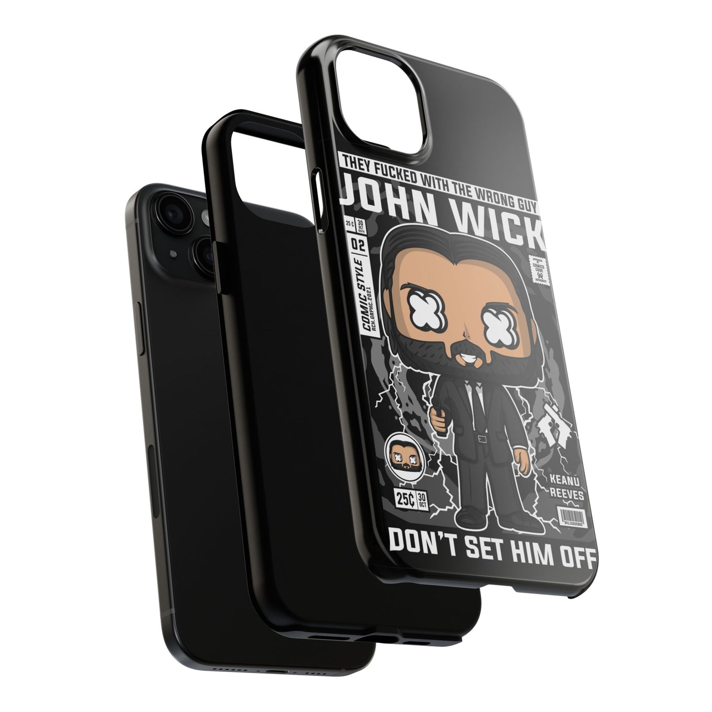 John Wick Tough Phone Case - Don't Set Him Off - Perfect for Action Movie Fans