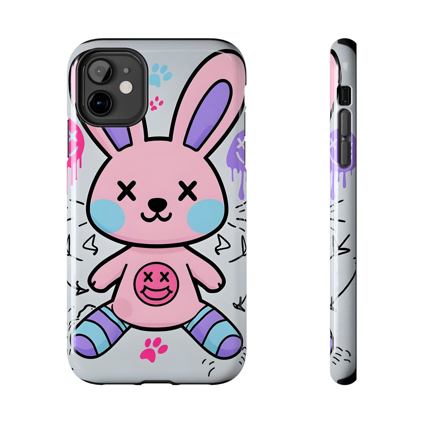 Cute Bunny Tough Phone Case - Durable Cartoon Protection