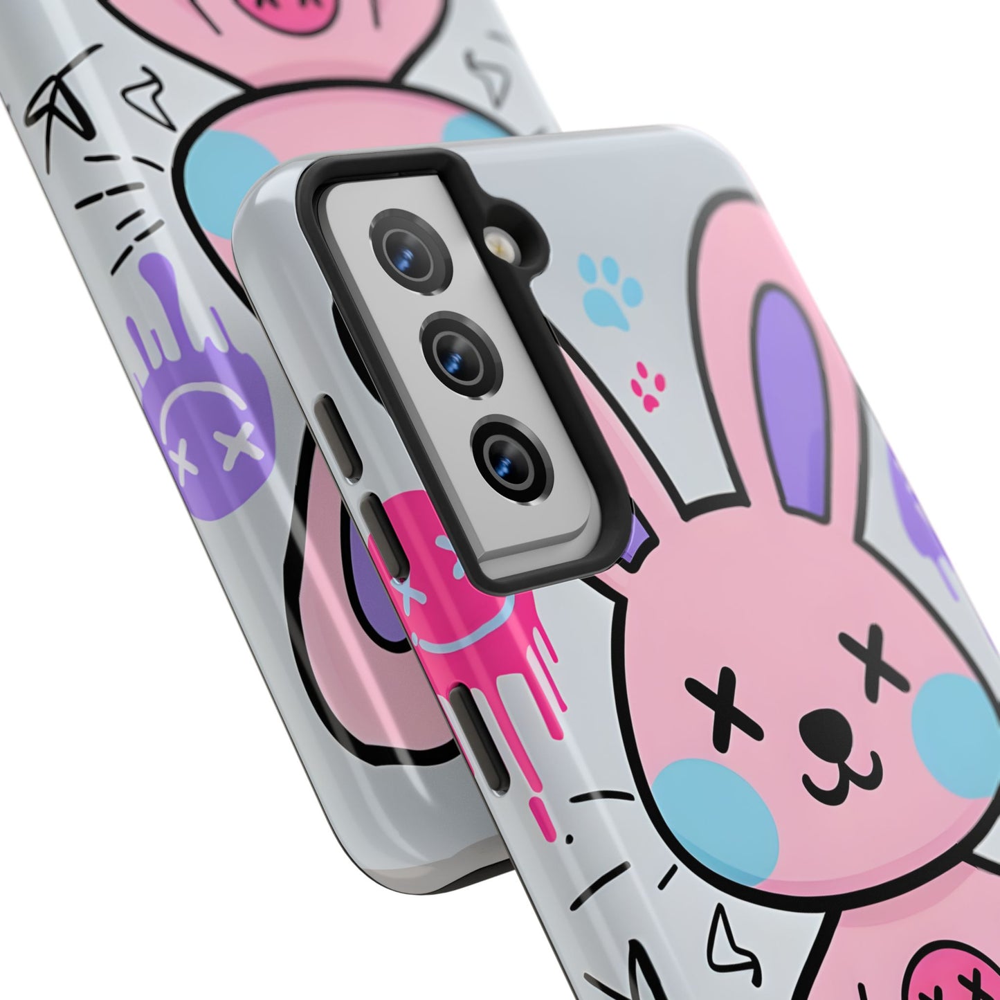 Cute Bunny Tough Phone Case - Durable Cartoon Protection