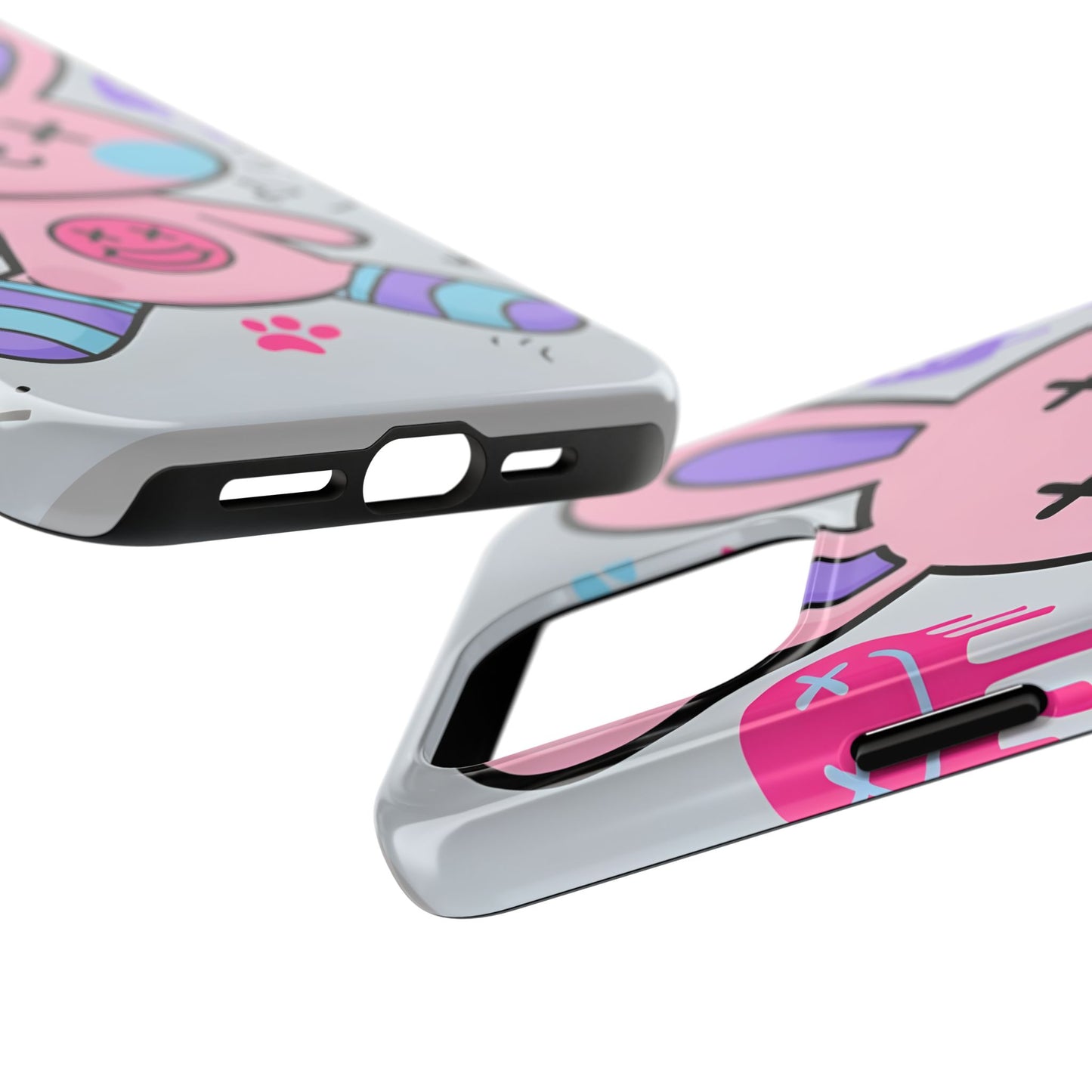 Cute Bunny Tough Phone Case - Durable Cartoon Protection