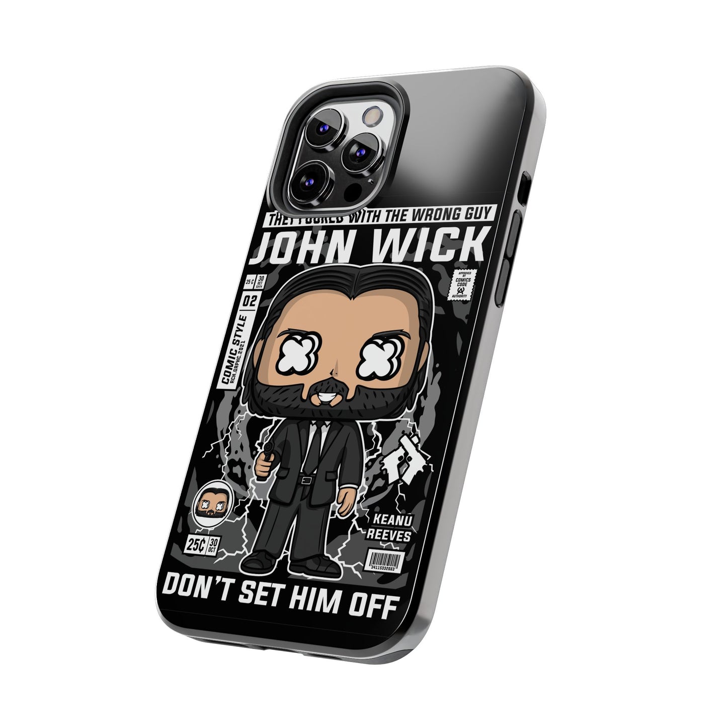 John Wick Tough Phone Case - Don't Set Him Off - Perfect for Action Movie Fans