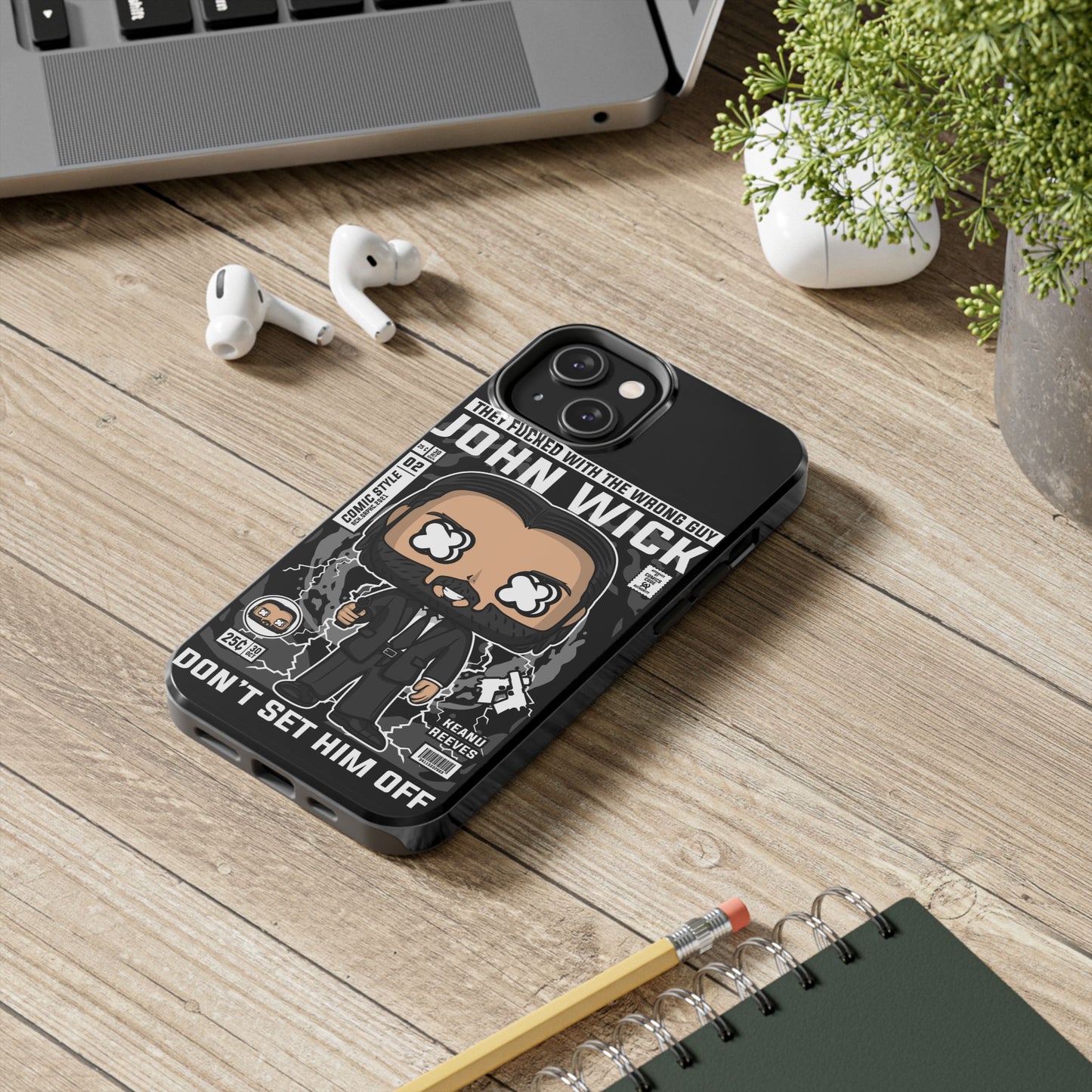 John Wick Tough Phone Case - Don't Set Him Off - Perfect for Action Movie Fans