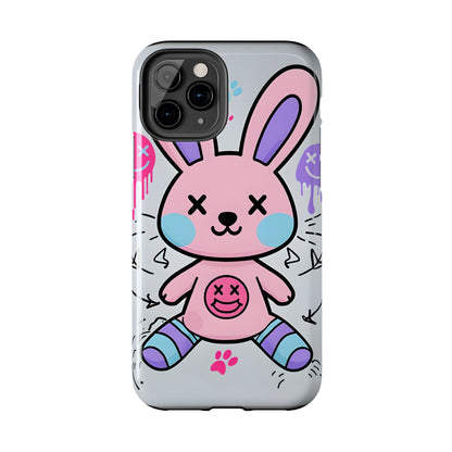Cute Bunny Tough Phone Case - Durable Cartoon Protection