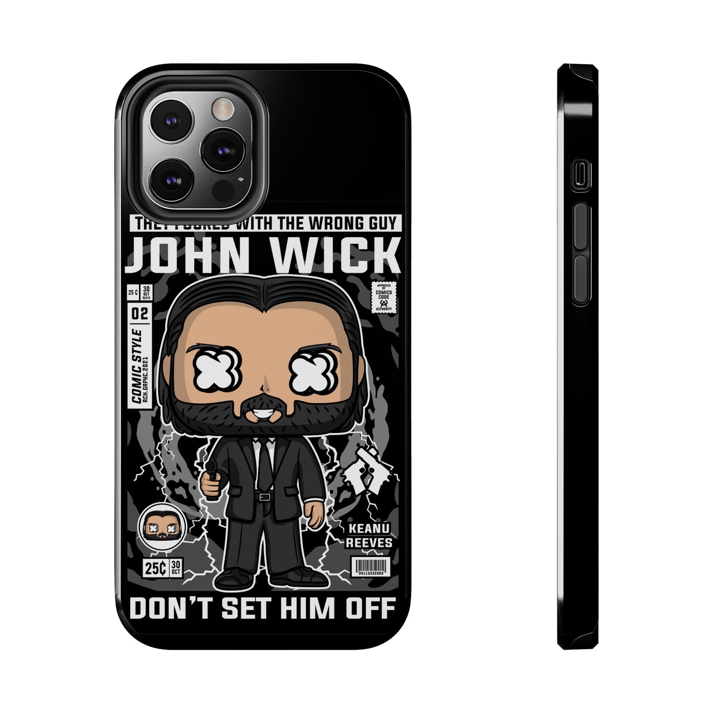 John Wick Tough Phone Case - Don't Set Him Off - Perfect for Action Movie Fans