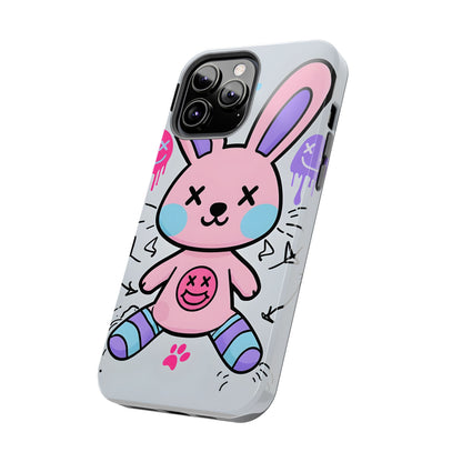 Cute Bunny Tough Phone Case - Durable Cartoon Protection