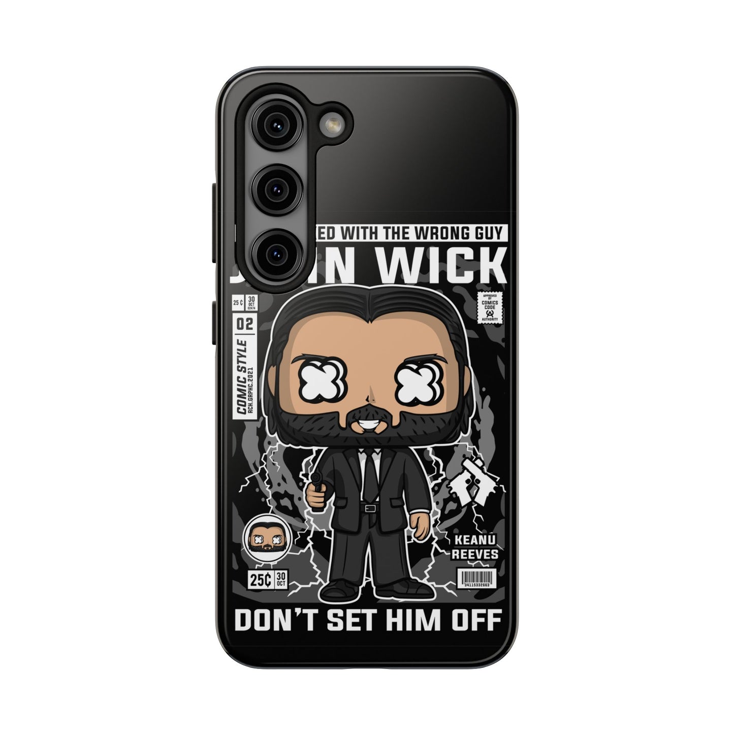 John Wick Tough Phone Case - Don't Set Him Off - Perfect for Action Movie Fans