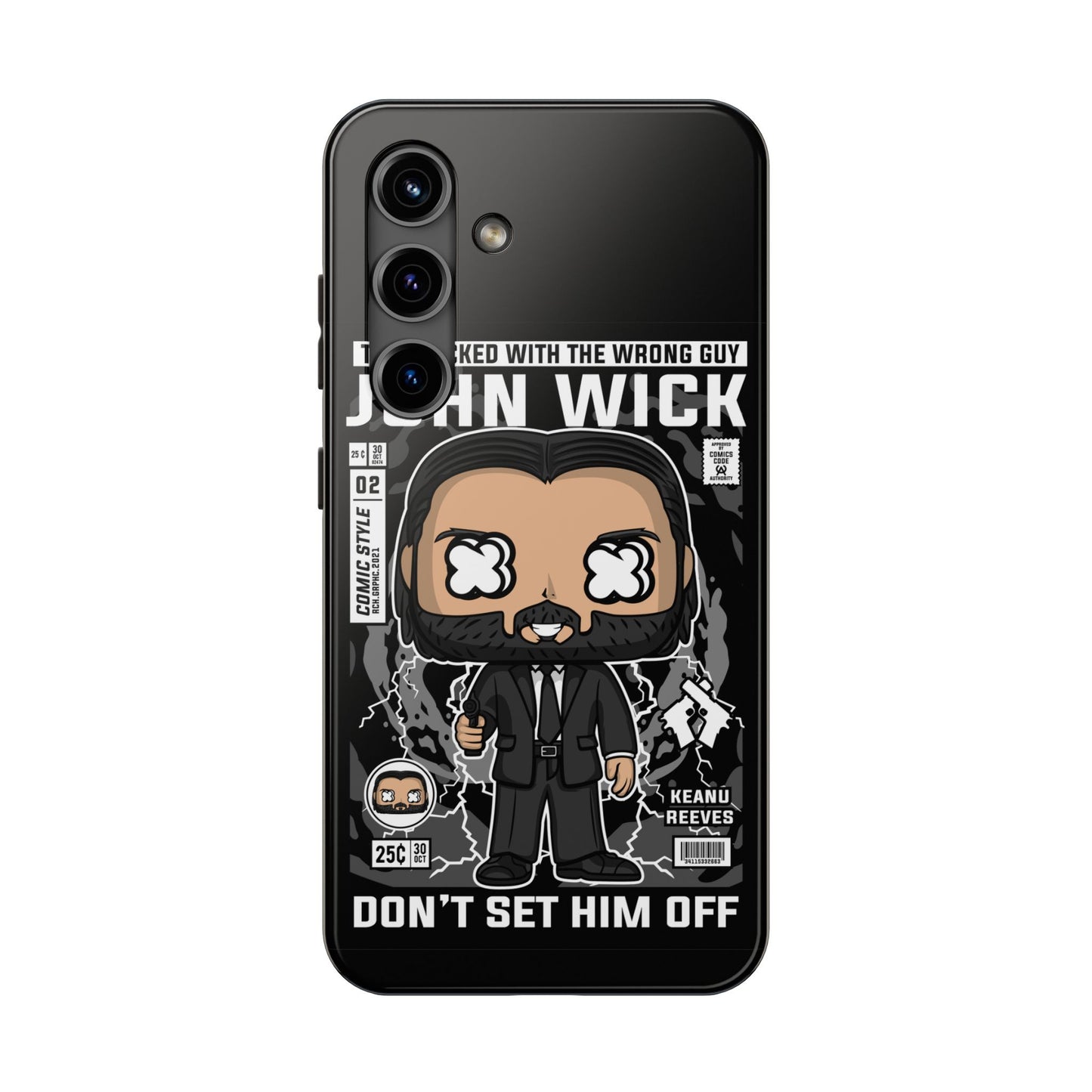 John Wick Tough Phone Case - Don't Set Him Off - Perfect for Action Movie Fans