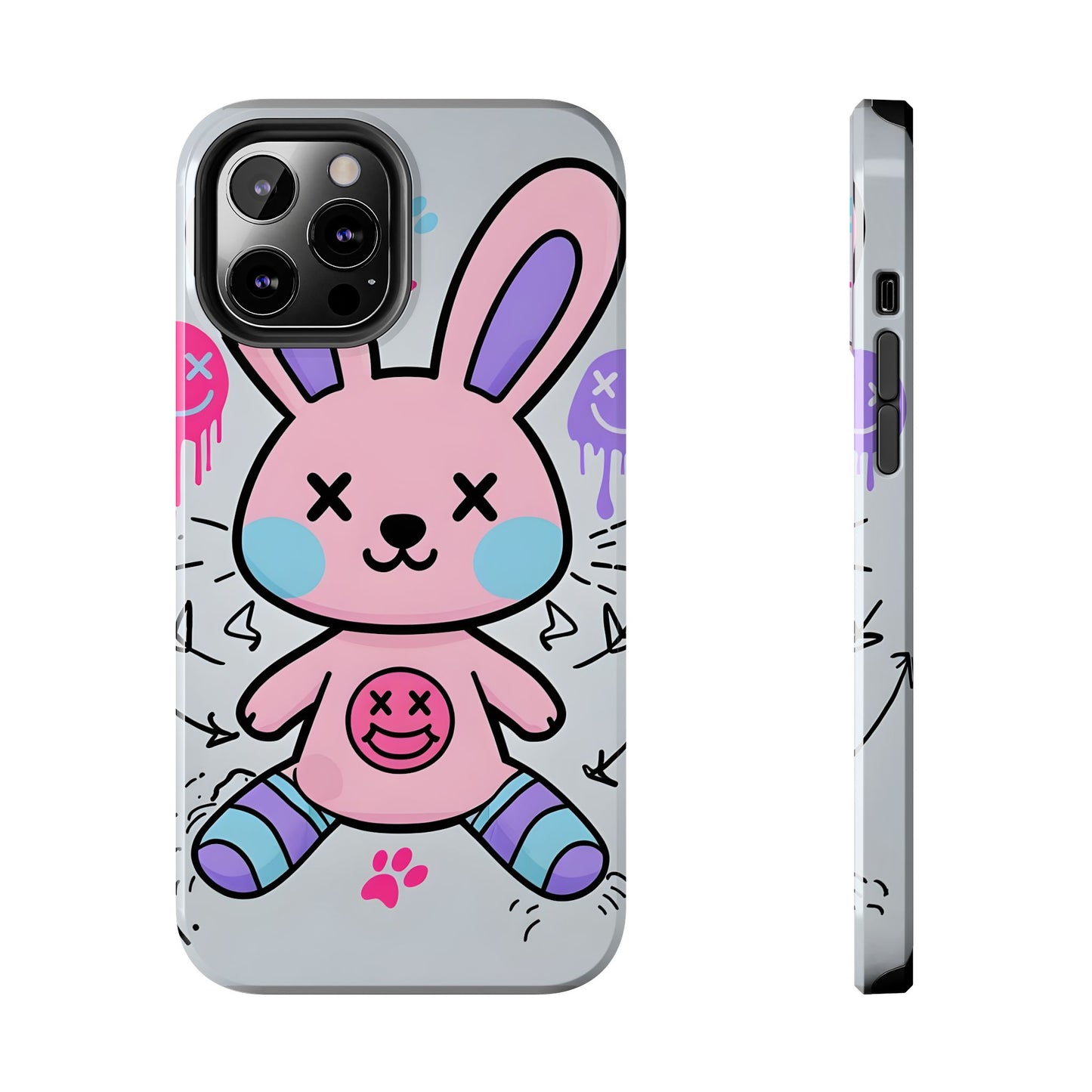 Cute Bunny Tough Phone Case - Durable Cartoon Protection