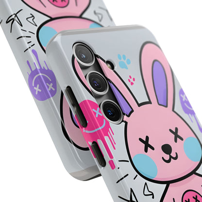 Cute Bunny Tough Phone Case - Durable Cartoon Protection