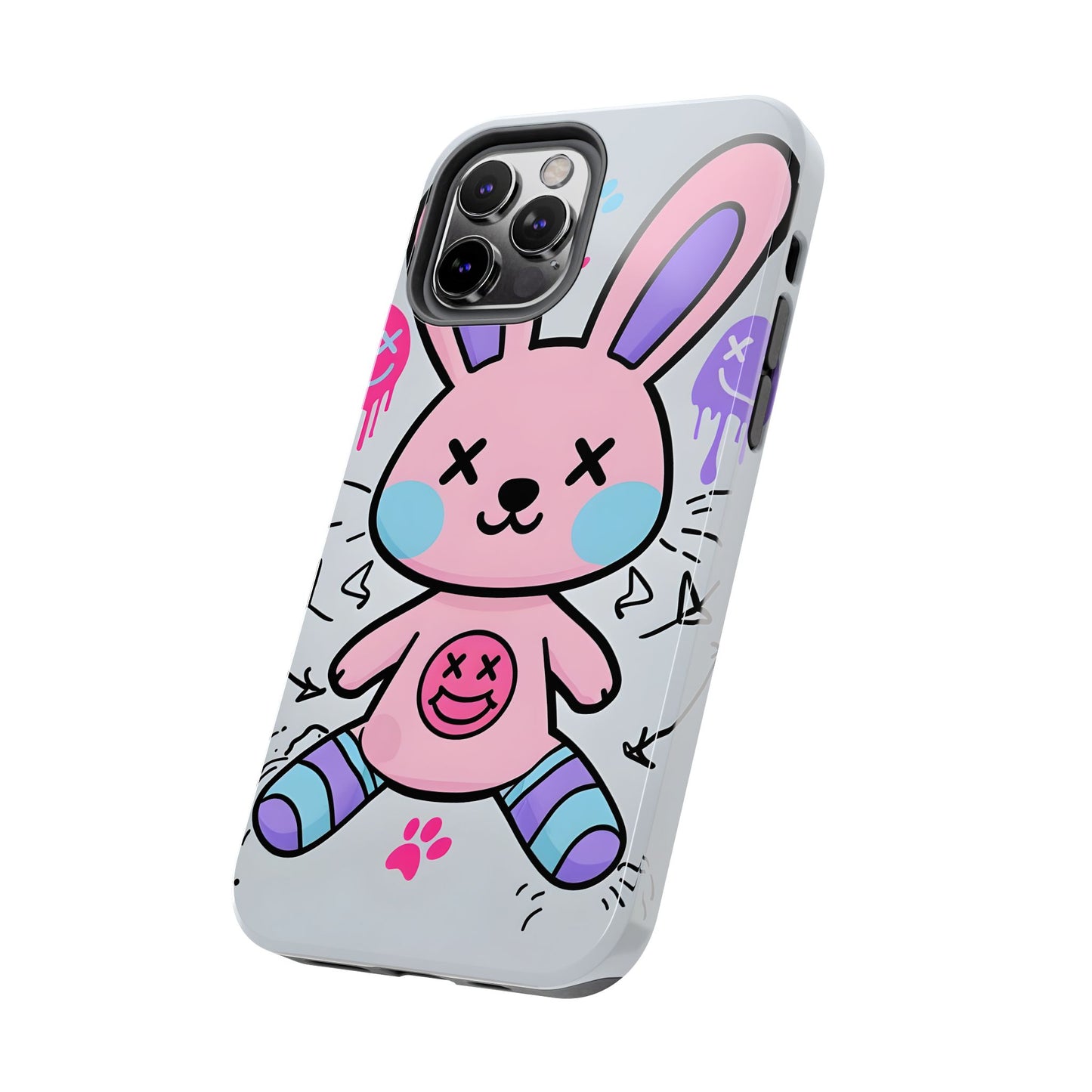 Cute Bunny Tough Phone Case - Durable Cartoon Protection
