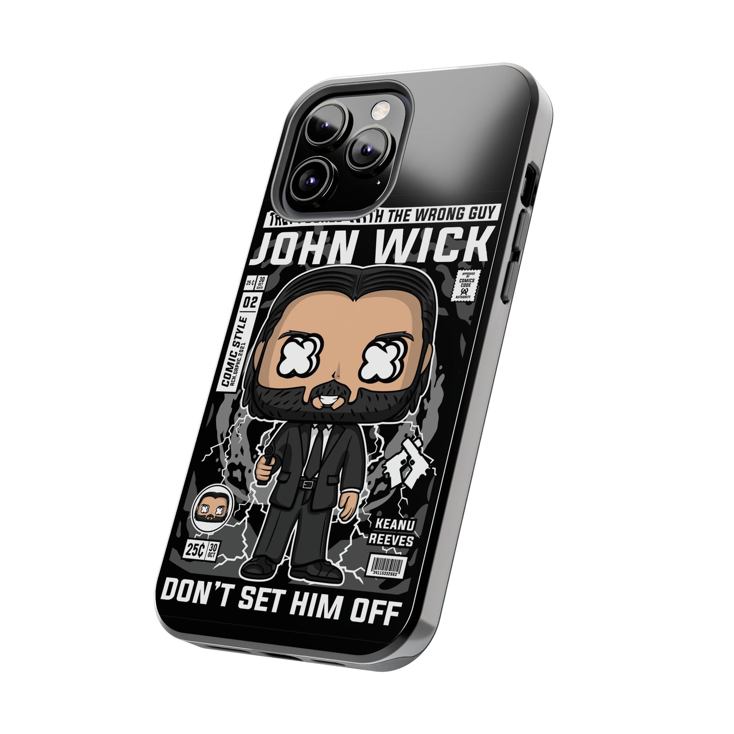 John Wick Tough Phone Case - Don't Set Him Off - Perfect for Action Movie Fans