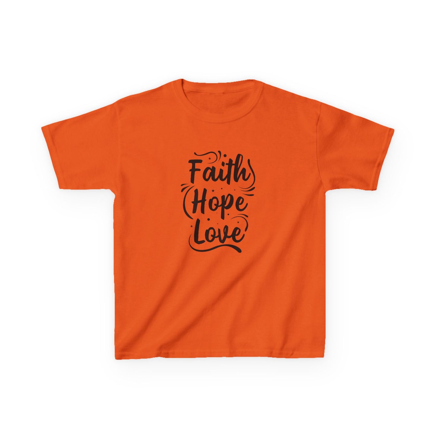 Kids Heavy Cotton™ Tee - Inspirational Faith Hope Love Shirt
