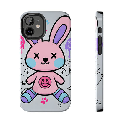 Cute Bunny Tough Phone Case - Durable Cartoon Protection