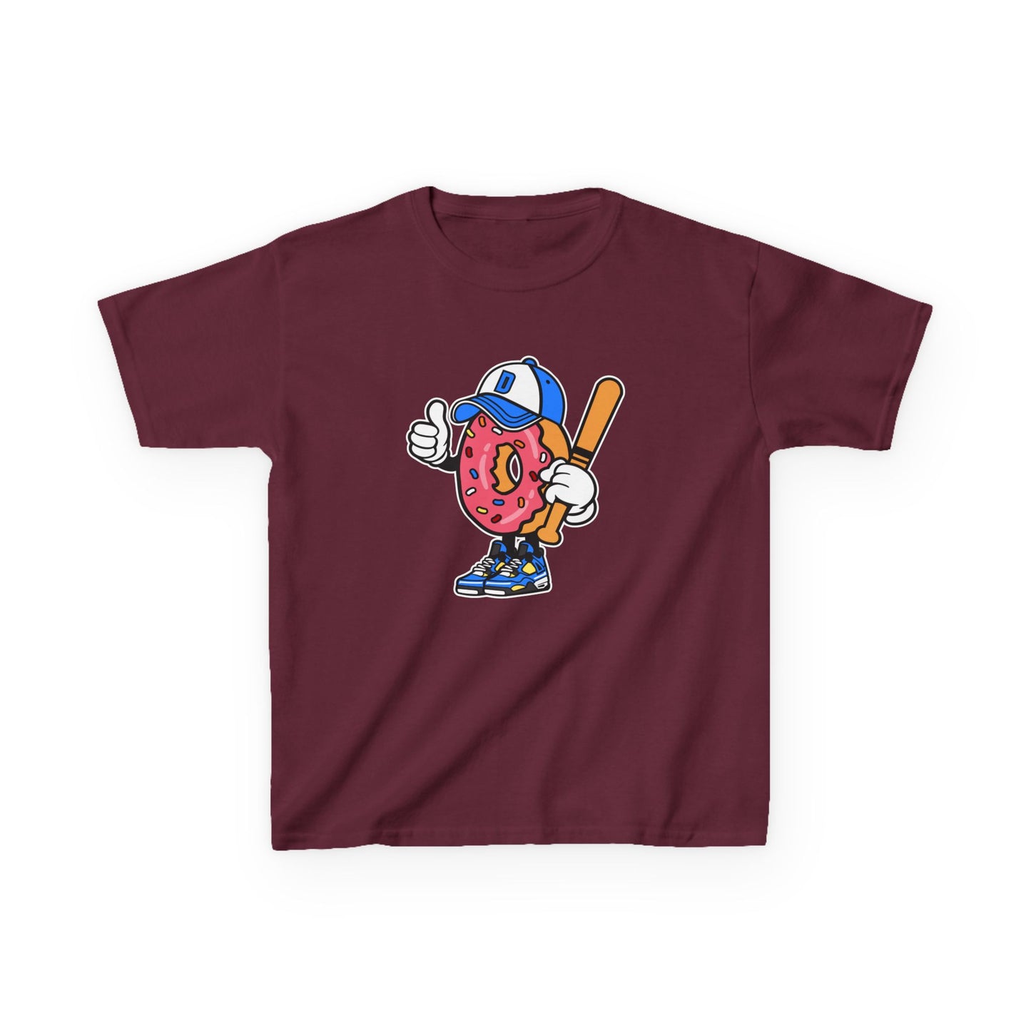 Playful Donut Kids Tee - Fun Graphic T-Shirt for Young Baseball Fans