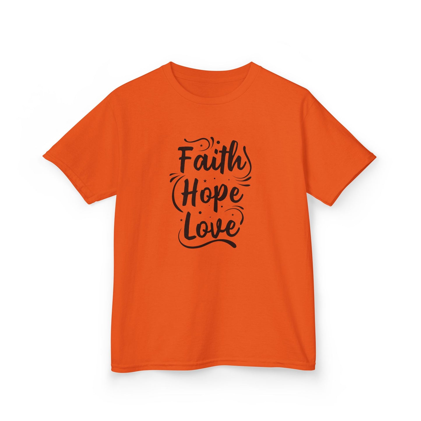 Kids Heavy Cotton™ Tee - Inspirational Faith Hope Love Shirt