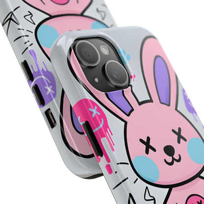 Cute Bunny Tough Phone Case - Durable Cartoon Protection