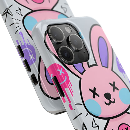 Cute Bunny Tough Phone Case - Durable Cartoon Protection