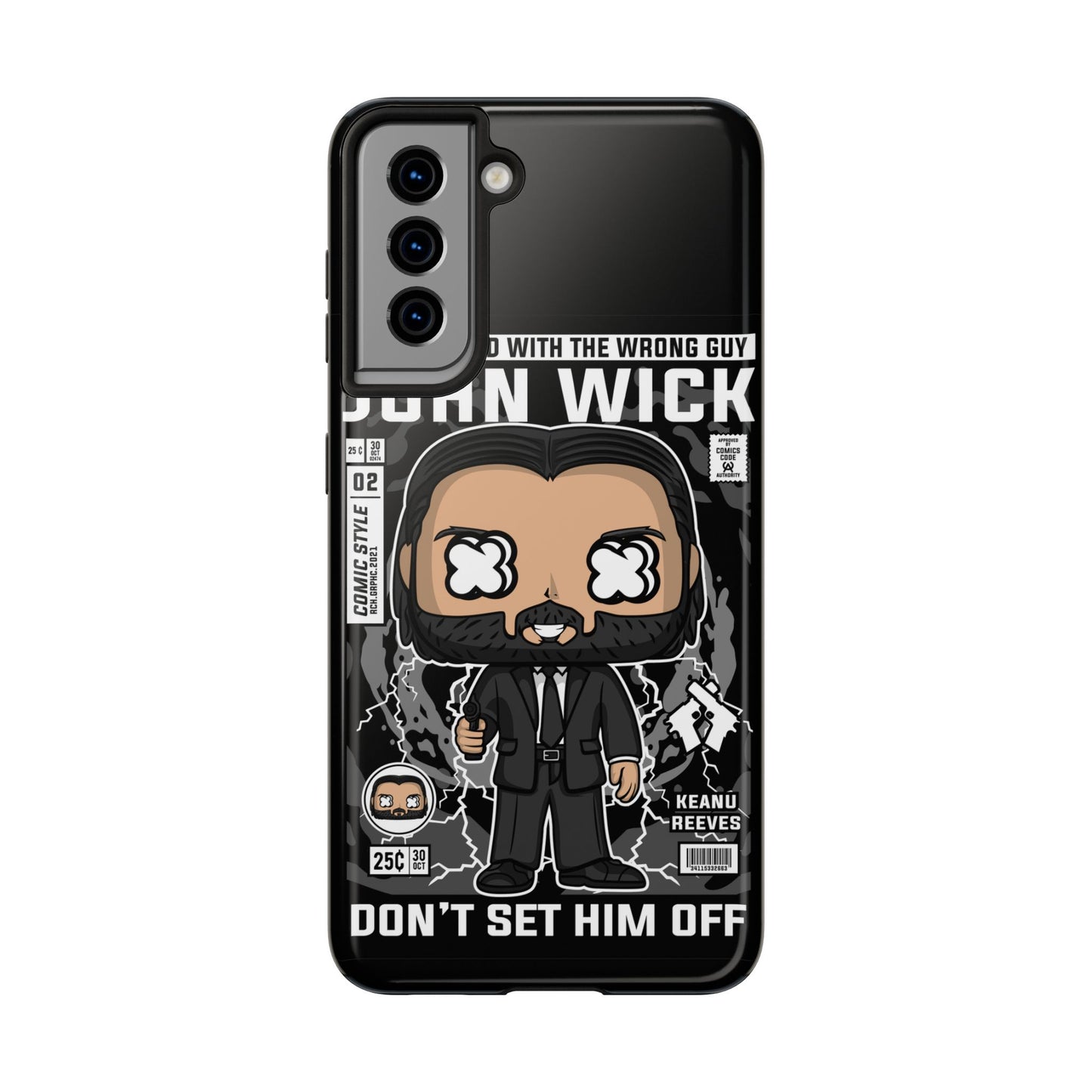 John Wick Tough Phone Case - Don't Set Him Off - Perfect for Action Movie Fans