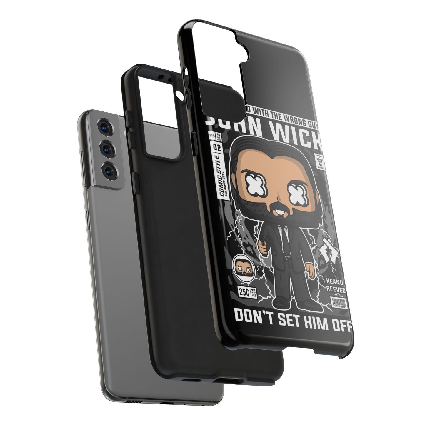 John Wick Tough Phone Case - Don't Set Him Off - Perfect for Action Movie Fans