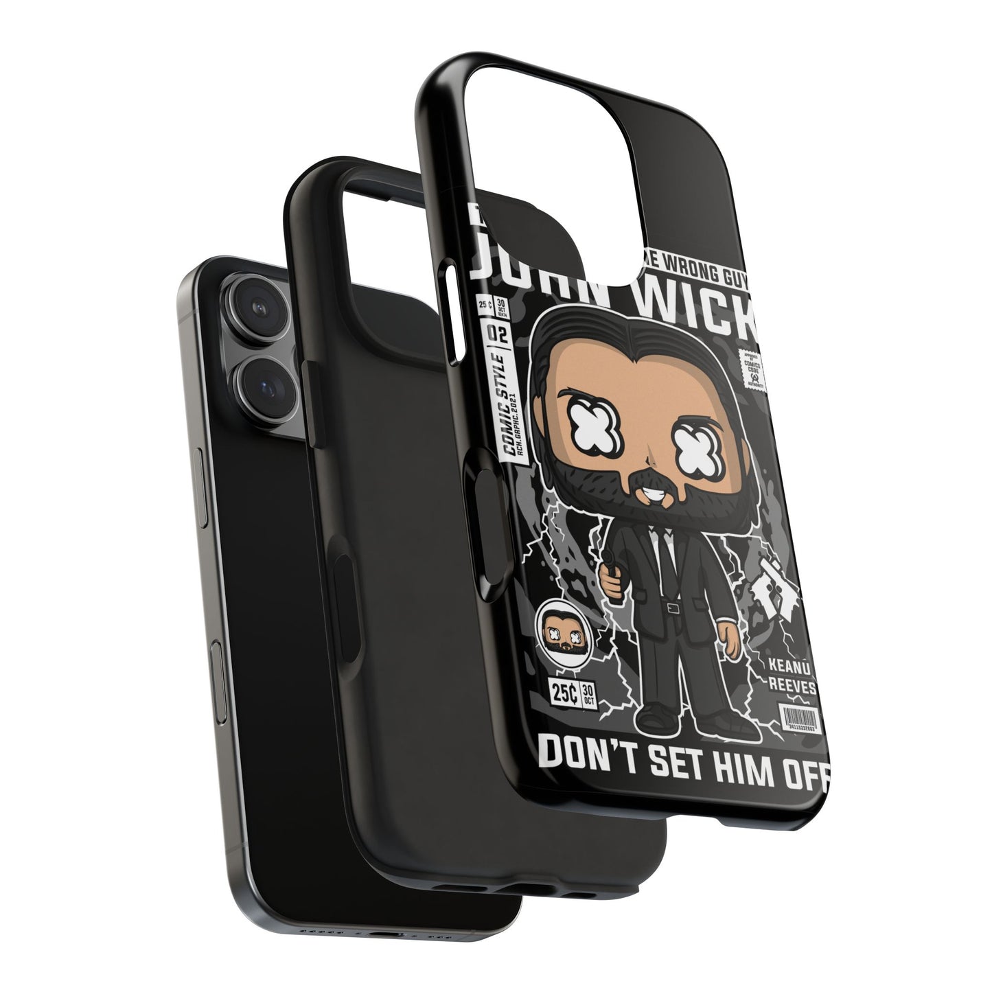 John Wick Tough Phone Case - Don't Set Him Off - Perfect for Action Movie Fans
