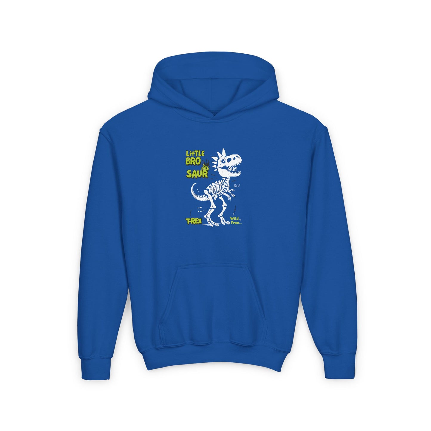 Kids Dinosaur Hoodie - 'Little Bro-saur' Graphic Sweatshirt