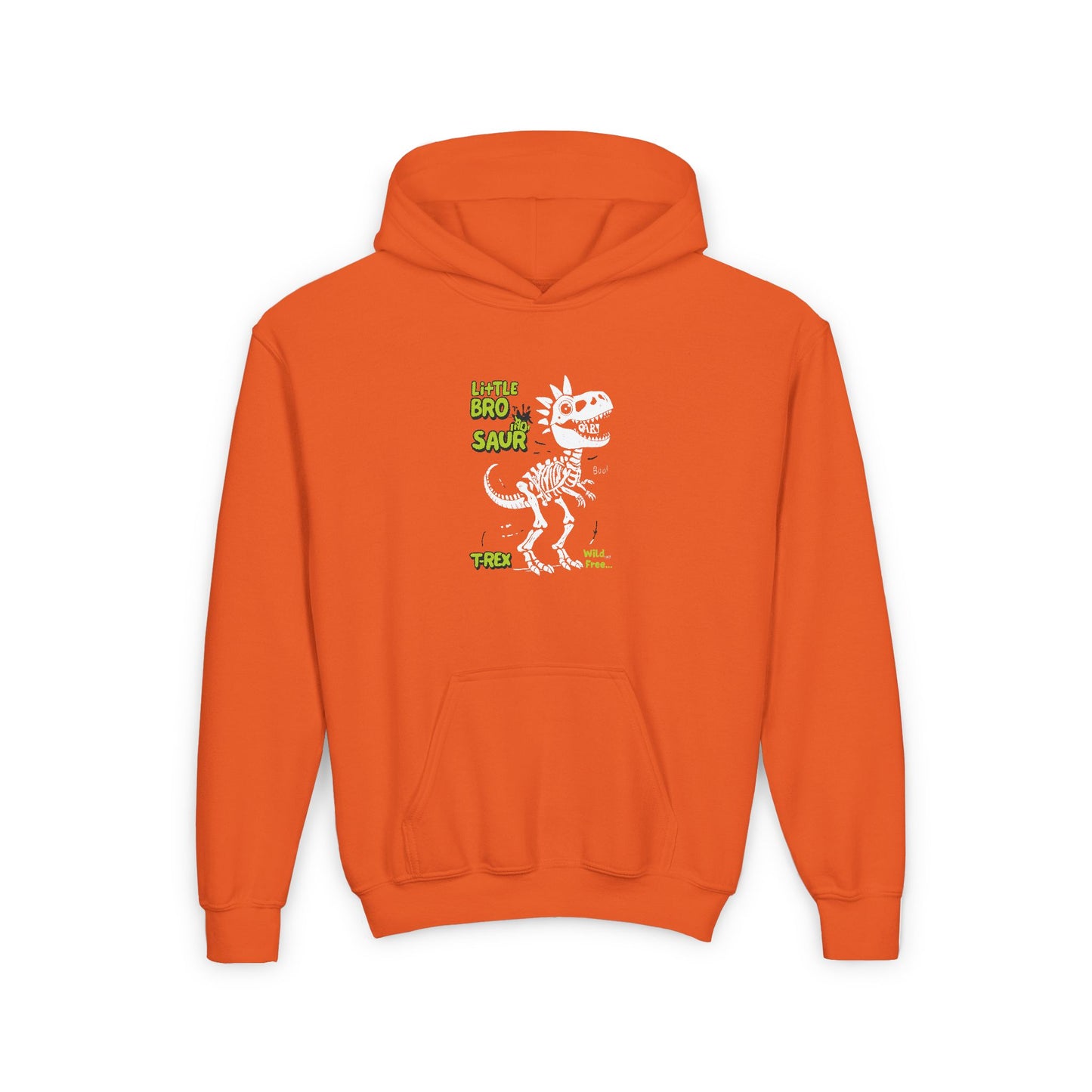 Kids Dinosaur Hoodie - 'Little Bro-saur' Graphic Sweatshirt