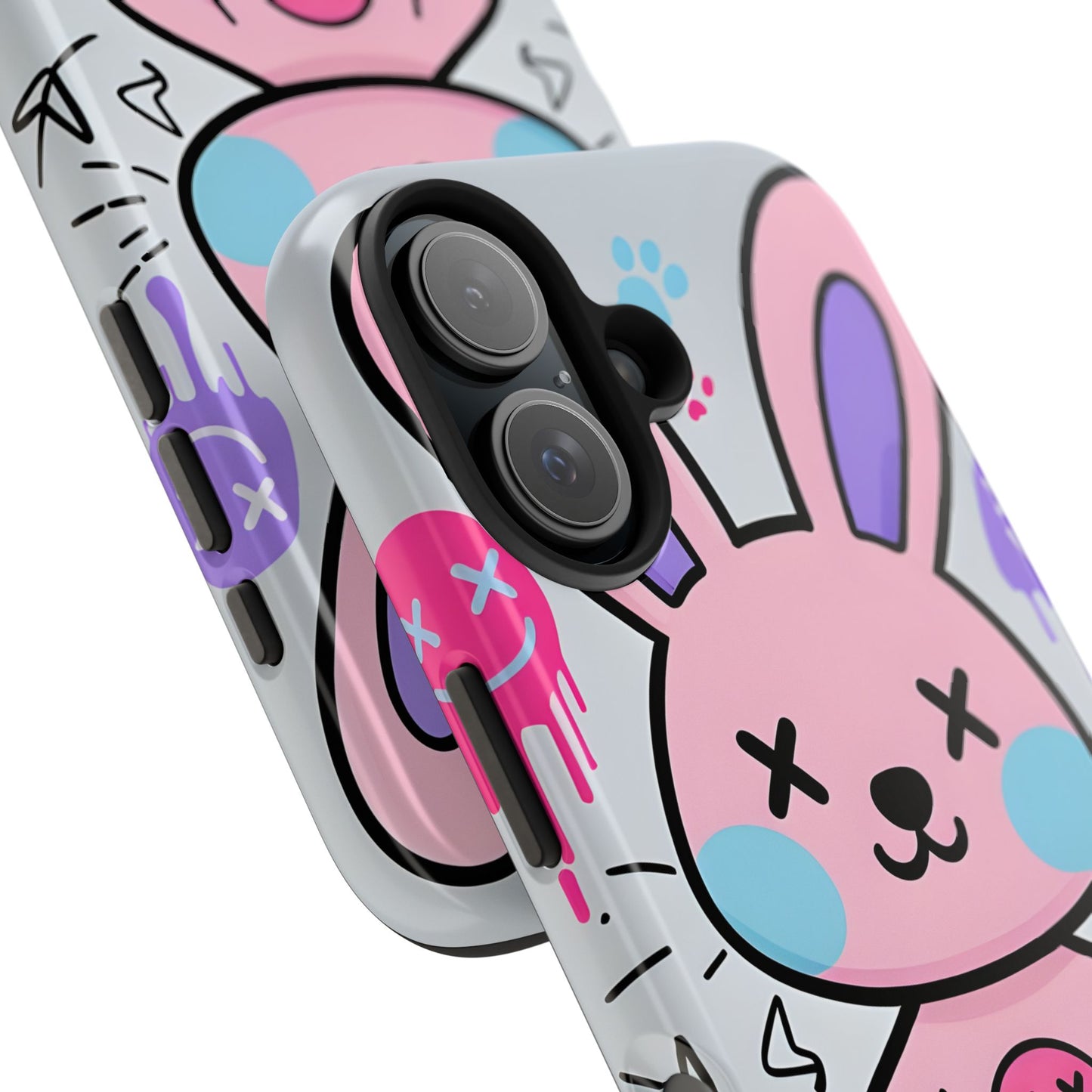 Cute Bunny Tough Phone Case - Durable Cartoon Protection