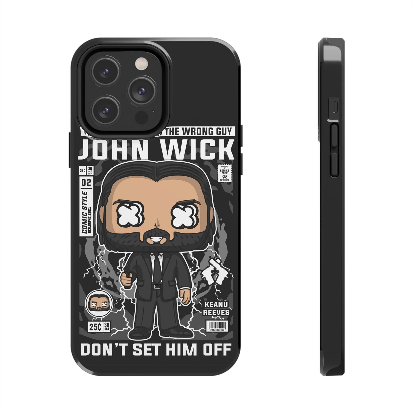 John Wick Tough Phone Case - Don't Set Him Off - Perfect for Action Movie Fans