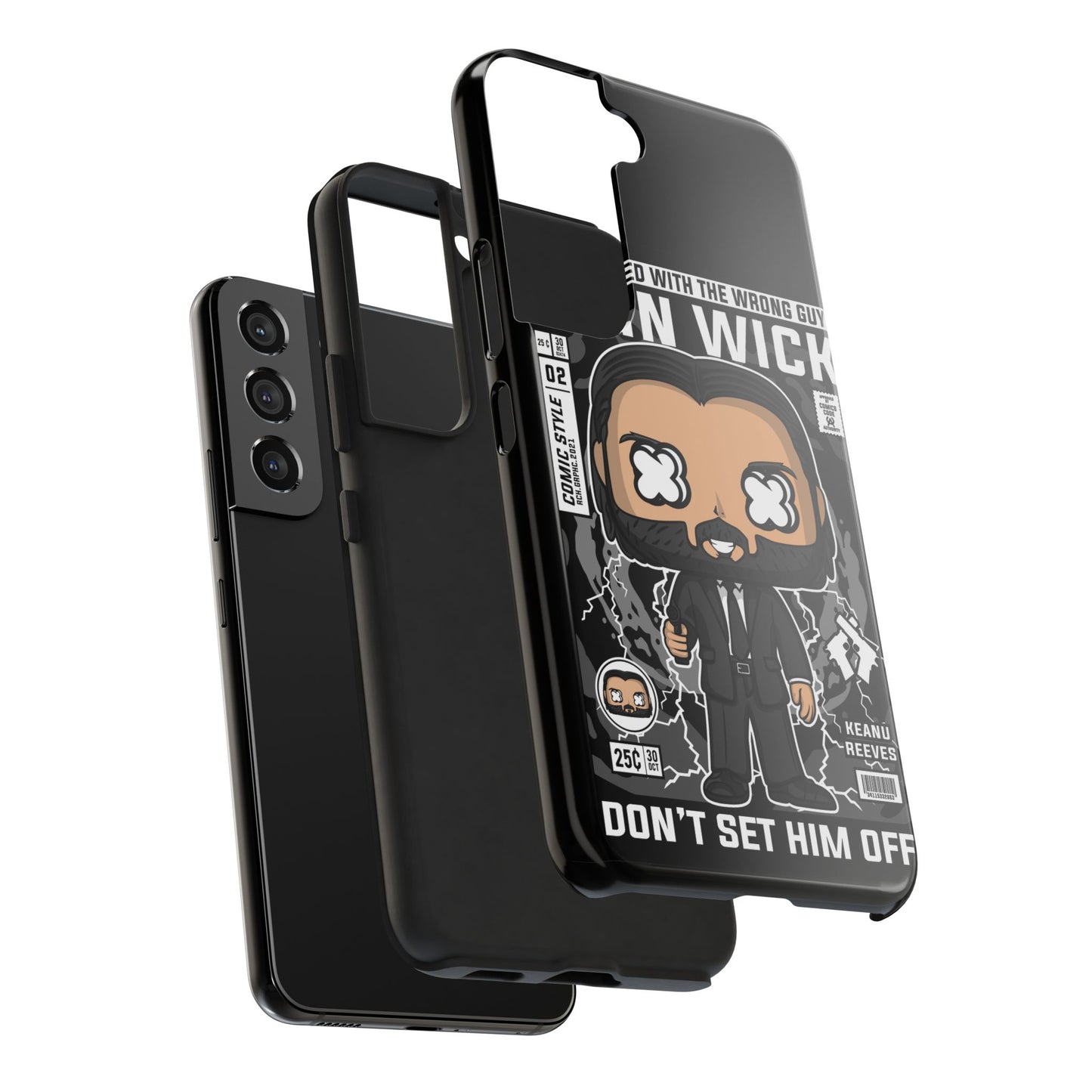 John Wick Tough Phone Case - Don't Set Him Off - Perfect for Action Movie Fans