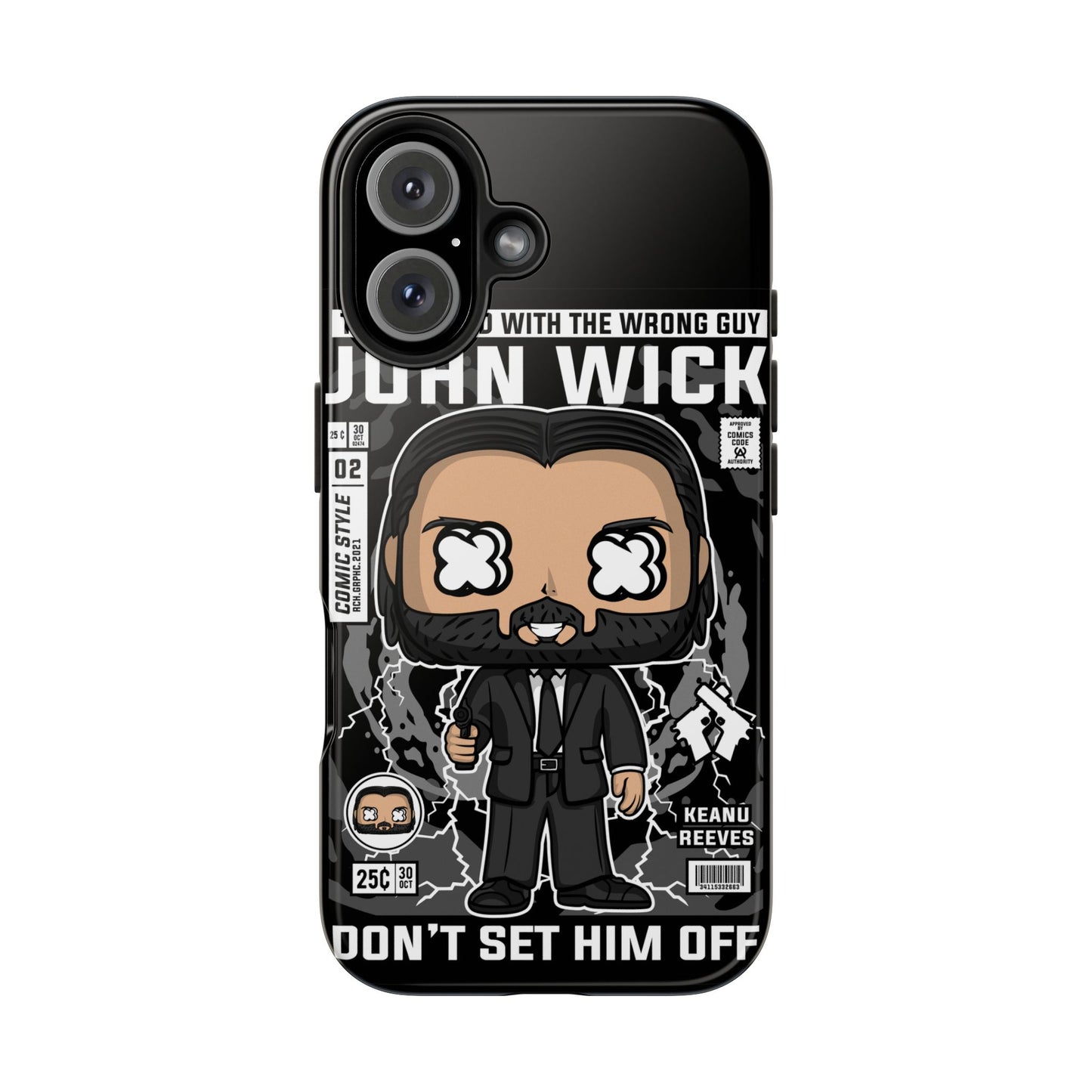 John Wick Tough Phone Case - Don't Set Him Off - Perfect for Action Movie Fans