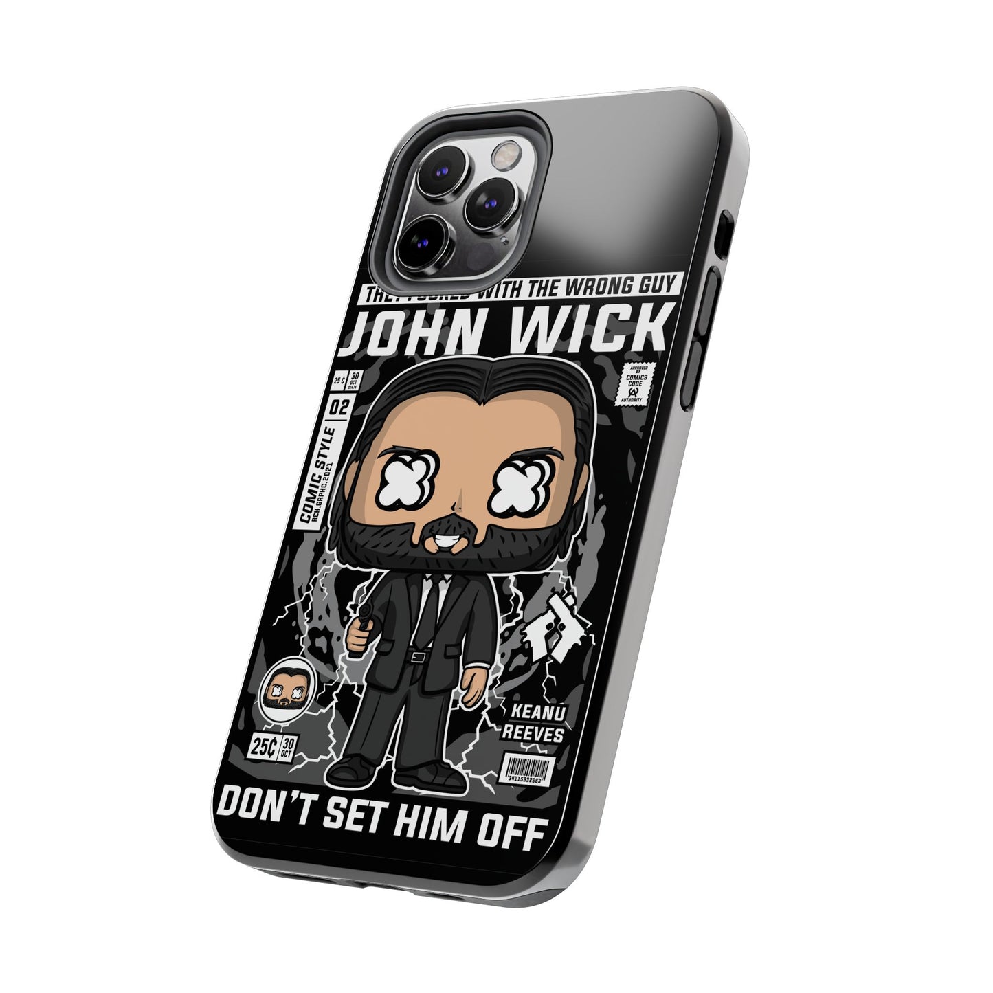 John Wick Tough Phone Case - Don't Set Him Off - Perfect for Action Movie Fans
