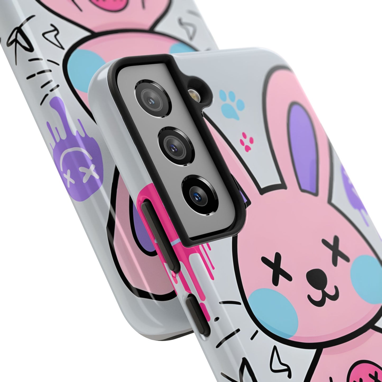 Cute Bunny Tough Phone Case - Durable Cartoon Protection