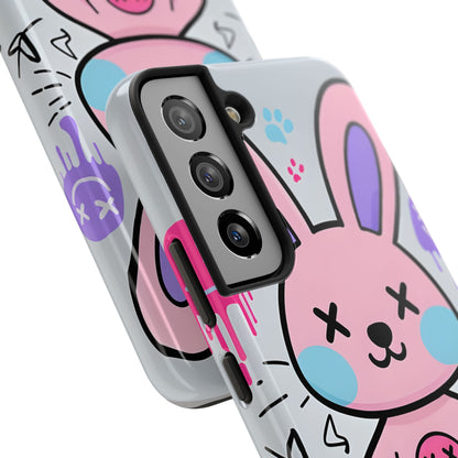 Cute Bunny Tough Phone Case - Durable Cartoon Protection