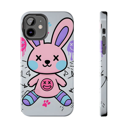 Cute Bunny Tough Phone Case - Durable Cartoon Protection
