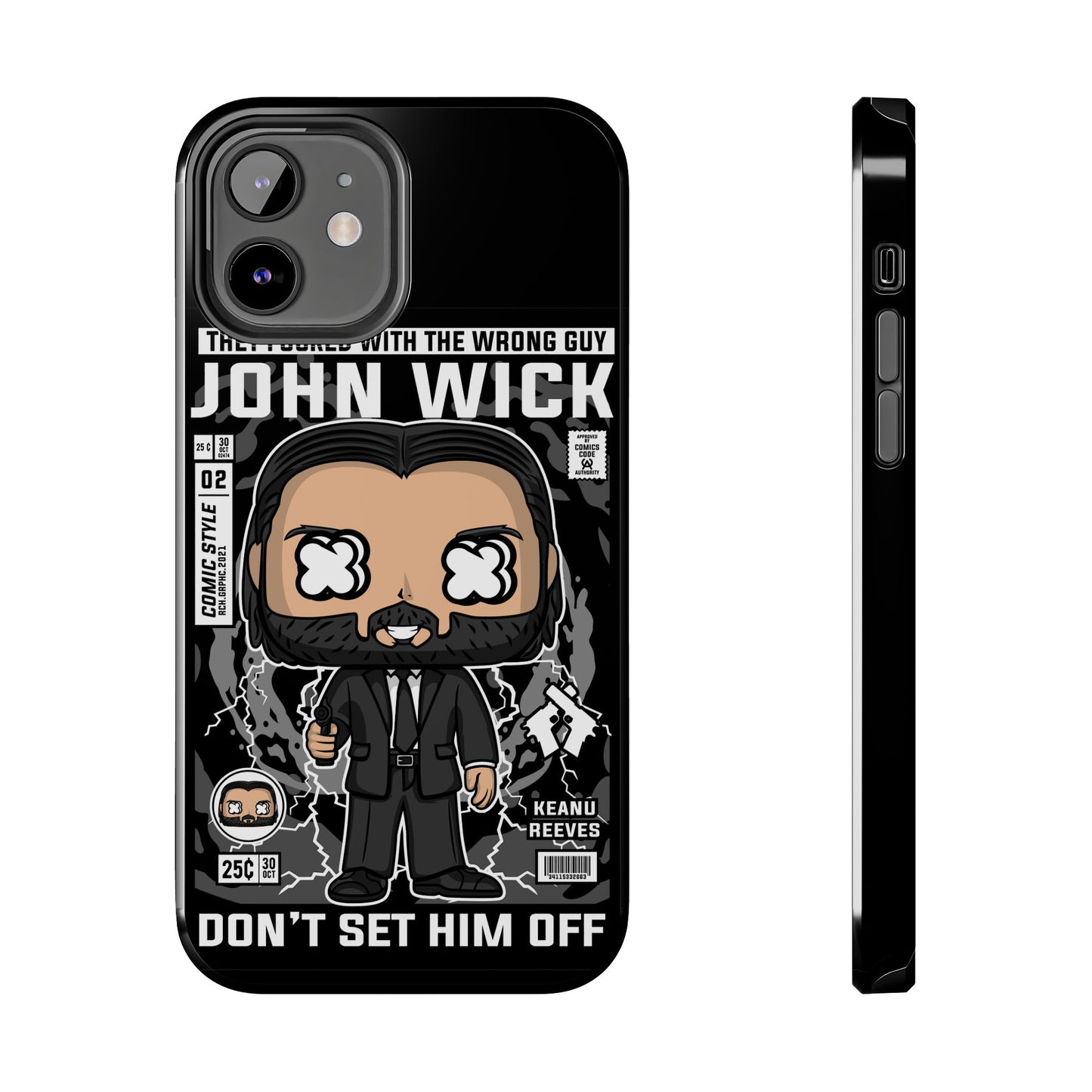 John Wick Tough Phone Case - Don't Set Him Off - Perfect for Action Movie Fans