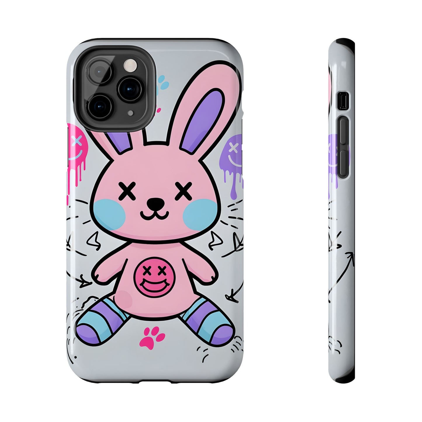 Cute Bunny Tough Phone Case - Durable Cartoon Protection