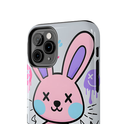 Cute Bunny Tough Phone Case - Durable Cartoon Protection