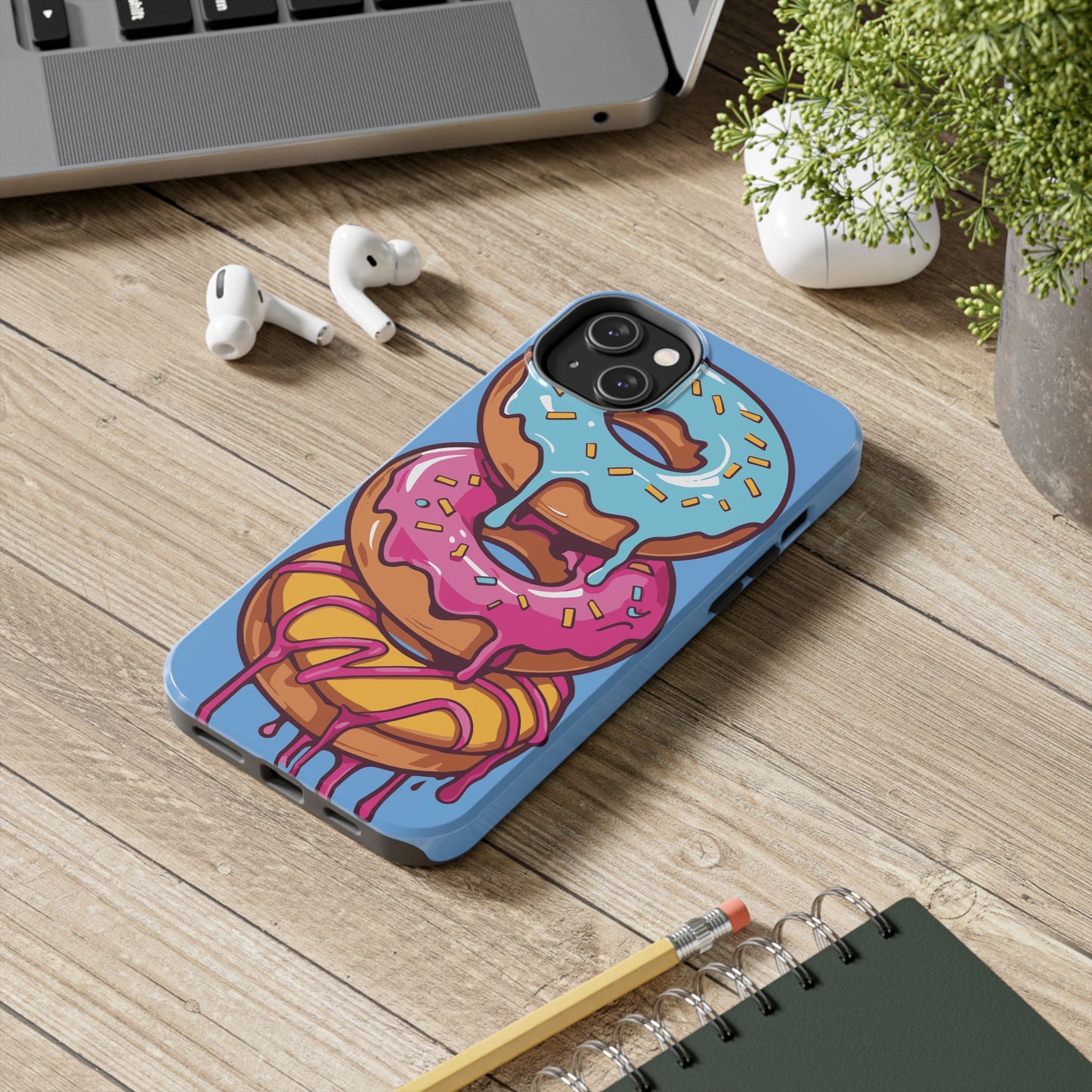 Whimsical Donut Tough Phone Case - Fun & Colorful Protection