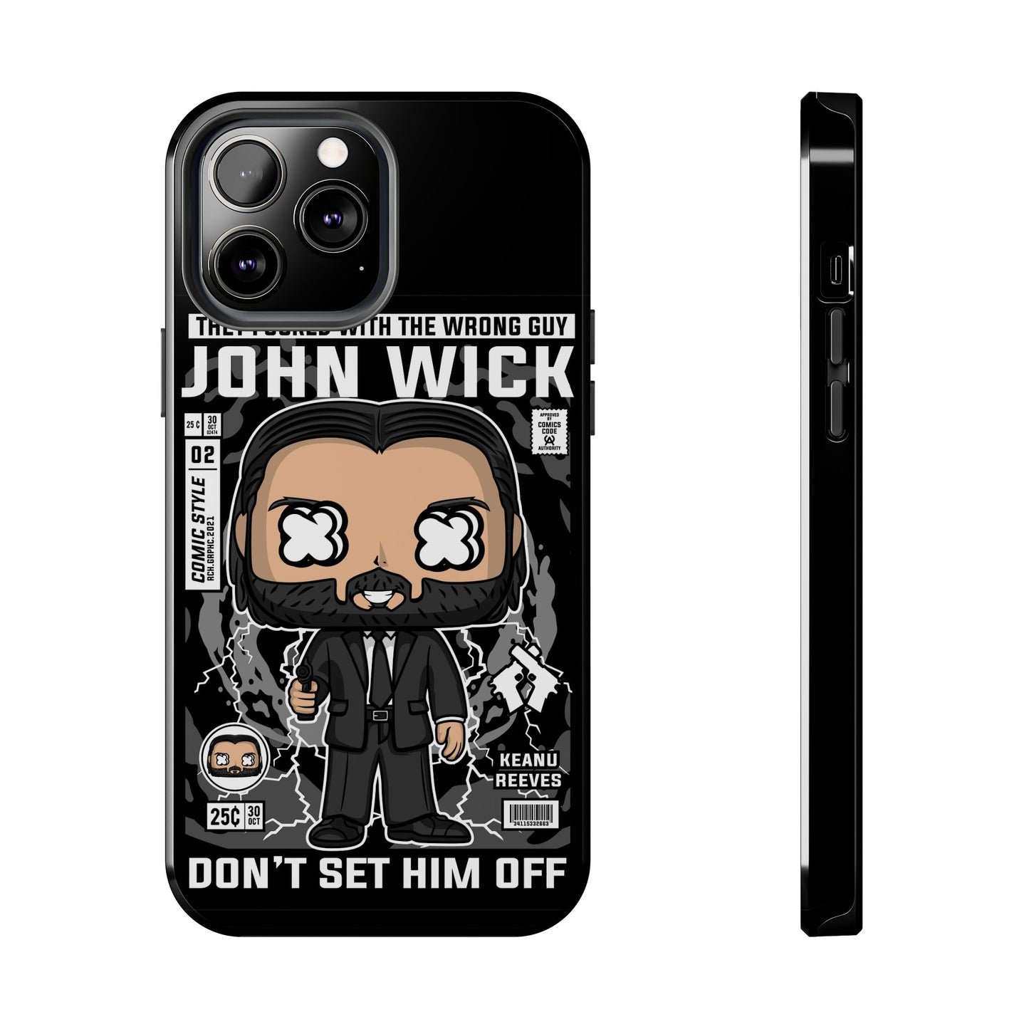 John Wick Tough Phone Case - Don't Set Him Off - Perfect for Action Movie Fans