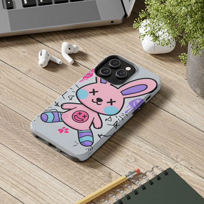 Cute Bunny Tough Phone Case - Durable Cartoon Protection