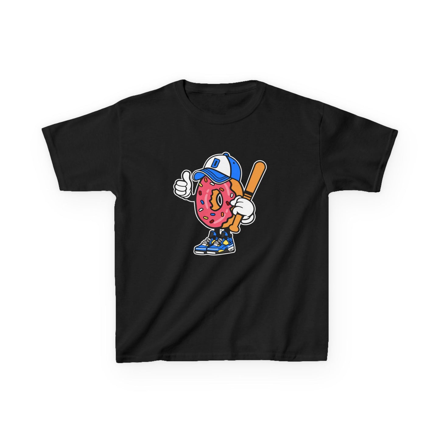 Playful Donut Kids Tee - Fun Graphic T-Shirt for Young Baseball Fans
